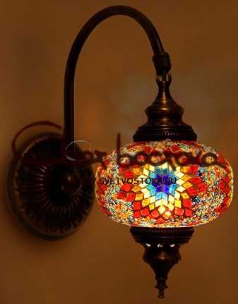 Светильники в восточном стиле: мозаичные потолочные модели, итальянская мозаика из цветного стекла