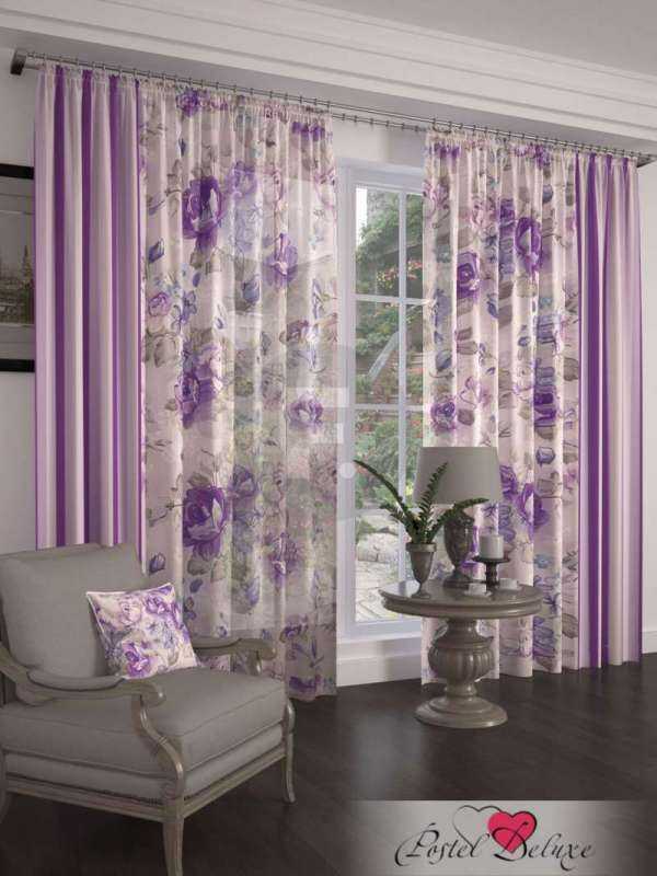 Фиолетовые шторы в интерьере: 50 лучших примеров с фото